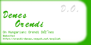 denes orendi business card